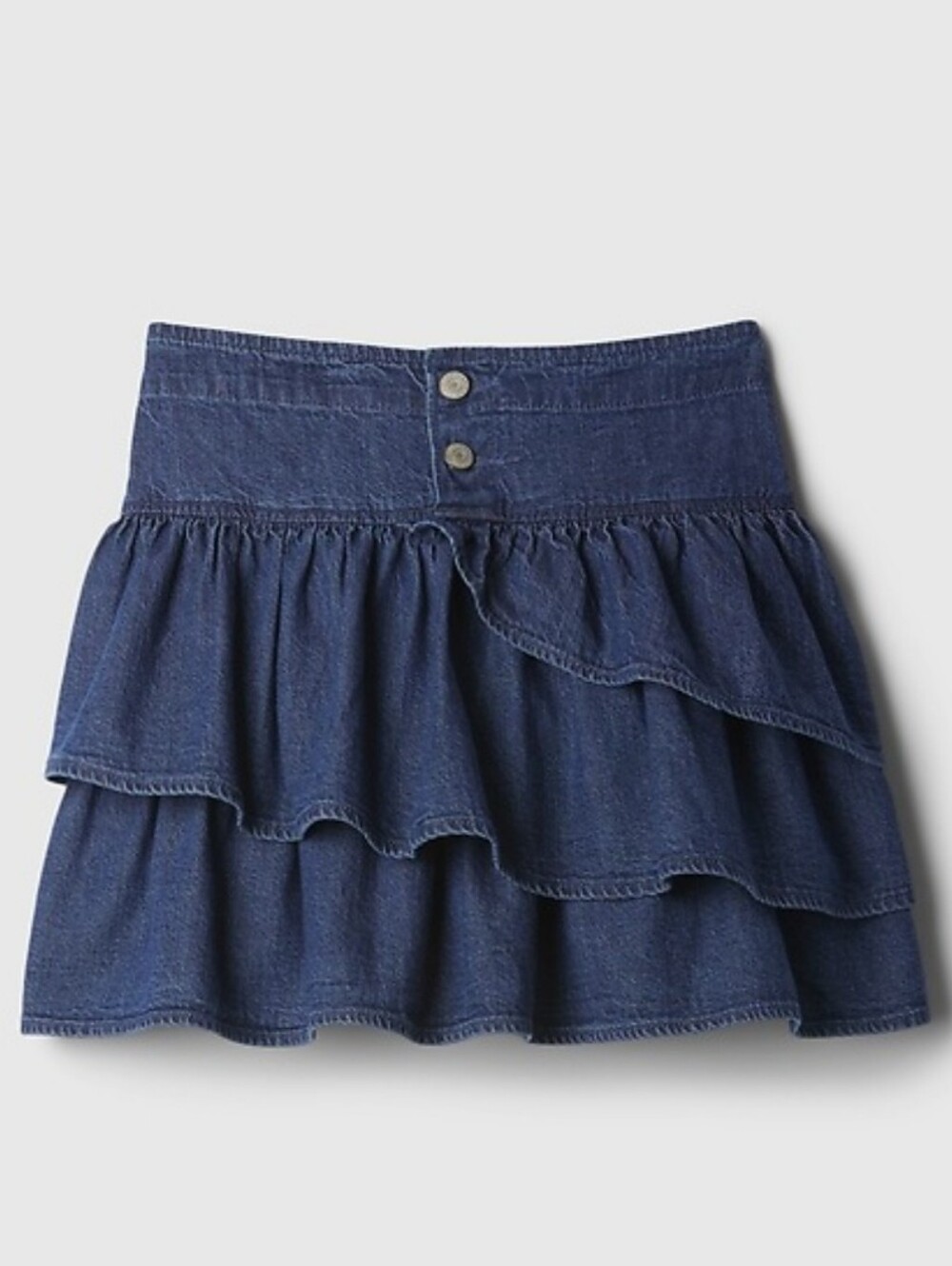 GAP Dark Blue Tiered Ruffle Denim Mini Skirt